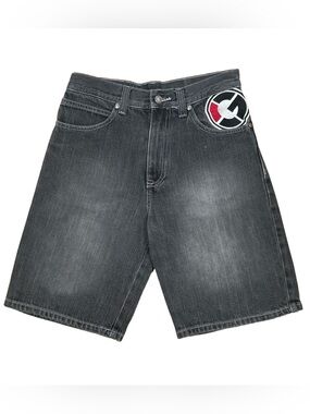 VINTAGE 2000s G-Unit Boys’ Graphic Logo Black Denim Jean Shorts Size 10